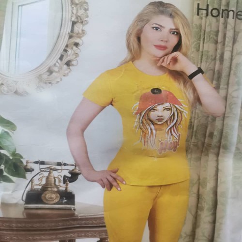 ست تیشرت و شلوار زنانه سوپر پنبه