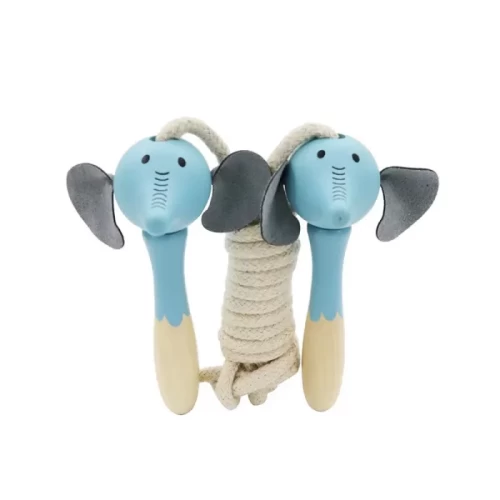طناب بازی کودک با دسته چوبی طرح حیوانات کد BZ-12-B