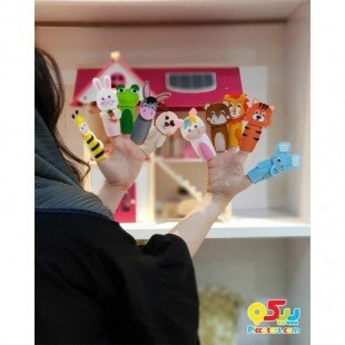 عروسک انگشتی نمدی حیوانات وحشی مدل 3421