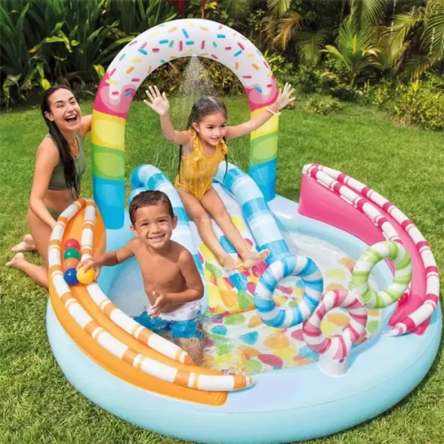 استخر بادی فواره دار اینتکس مدل آبنباتی کوچک Intex Candy کد 57144