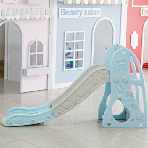 سرسره کودک ملودی آبی با حلقه بسکتبال کد PS5138