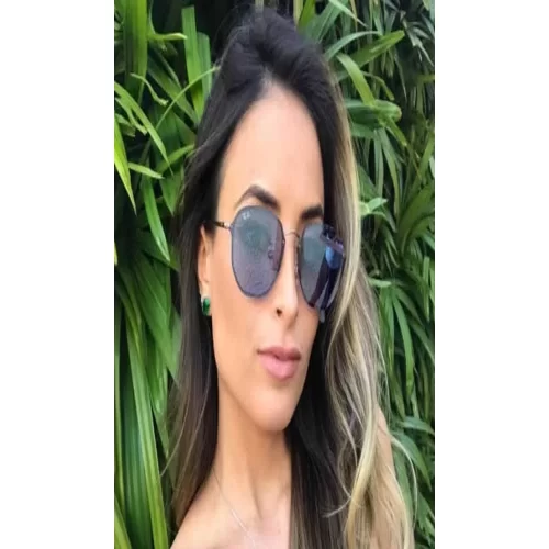 عینک آفتابی RayBan 3579N Blaze Hexagonal Flat Lens Violet Mirror - Image 6