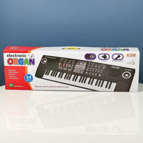 اسباب بازی ارگ میکروفون دار 54 کلیدی مشکی کد BD9916