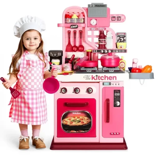 آشپزخانه کودک 53 تکه رنگ صورتی کد 008969