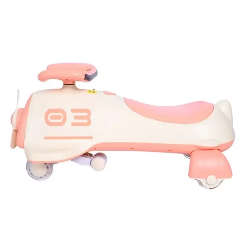لوپ کار کویر موزیکال طرح هواپیما رنگ هلویی کد P/QT8081/HO