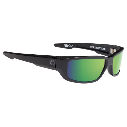 عینک آفتابی اسپای مدل SPY Dirty Mo Matte Black - HD Plus Bronze Polar with Green Spectra Mirror - Image 3