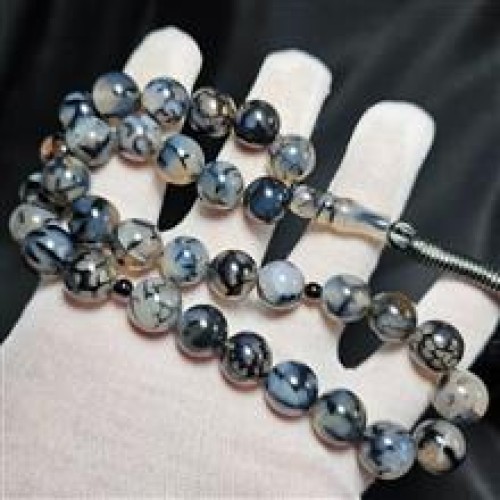 فروش تسبیح 33 دانه سنگ عقیق دراگون معدنی کد