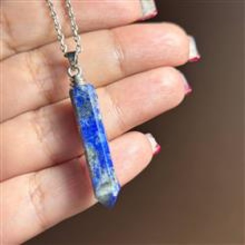 فروش آویز گردنبند سنگ لاجورد معدنی کد
