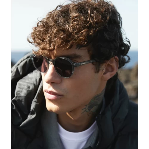 عینک آفتابی دی فرانکلین مدل D.franklin Ultra Light S Round Crystal Grey / Black - Image 5