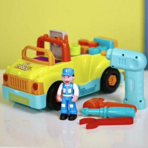 اسباب بازی کامیون ابزار هولی تویز Huile Toys رنگ سبز کد 6109