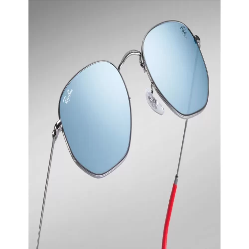 عینک آفتابی RayBan 3548NM Scuderia Ferrari Gunmetal Silver Flash - Image 5