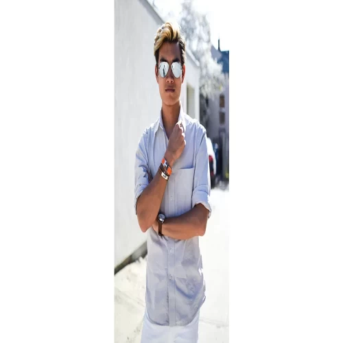 عینک آفتابی RayBan 3025 Aviator Gunmetal Silver Flash - Image 4