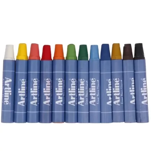 مداد شمعی 12 رنگ آرت لاین ARTLINE کد 44PL12