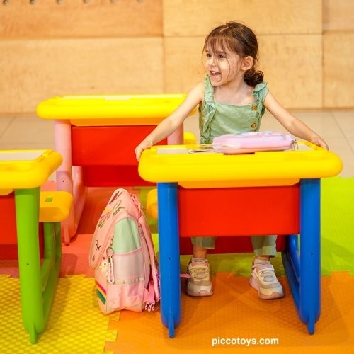 میز تحریر کودک رنگ صورتی کد p/van108/su