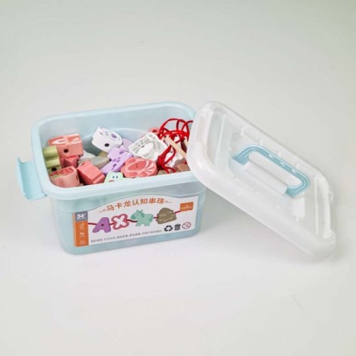 اسباب بازی چوبی نخ و مهره طرح حیوانات کد JHTOY171