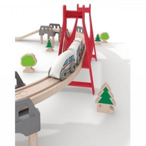 ست راه آهن دو لوپ Double Loop Railway Set hape کد 3712