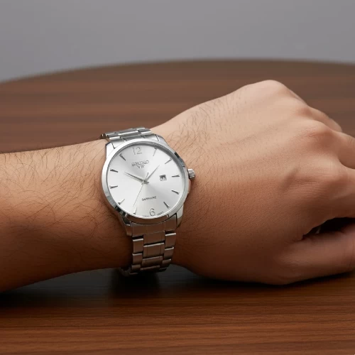 ساعت سیکو استیل صفحه سفید مردانه - Image 4