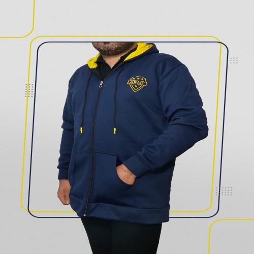 سویشرت سورمه ای سایز بزرگ Army مدل 1346