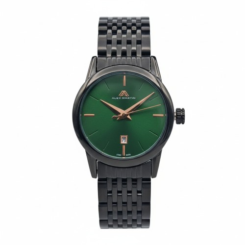 ساعت مشکی صفحه سبز الکس مارتین فرانس 7140 زنانه