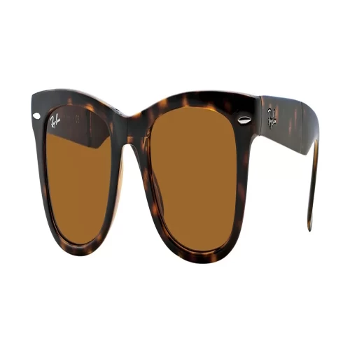 عینک آفتابی RayBan 4105 Wayfarer Folding Tortoise Brown Classic - Image 2