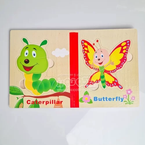 پازل کتابی چوبی مدل حشرات کد XLE-014