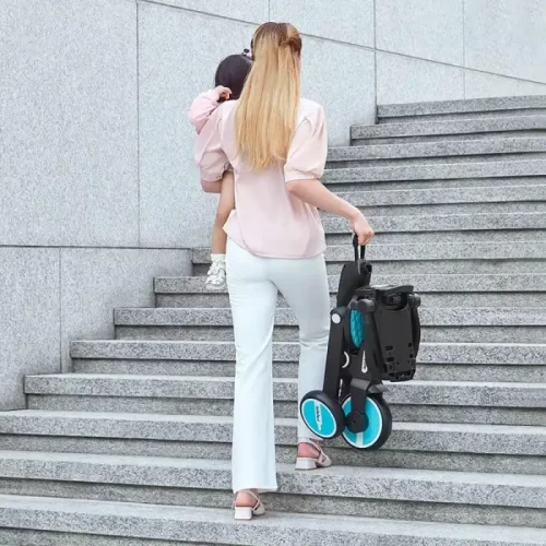 سه چرخه کودک سایبان دار رنگ تیفانی کد SL168