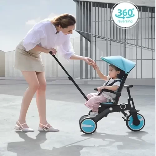 سه چرخه کودک سایبان دار رنگ تیفانی کد SL168