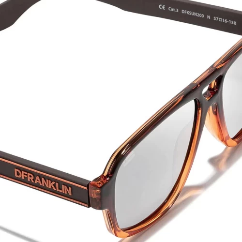 عینک آفتابی دی فرانکلین مدل D.franklin BIG D MONTANA / CRYSTAL ORANGE - SILVER - Image 4