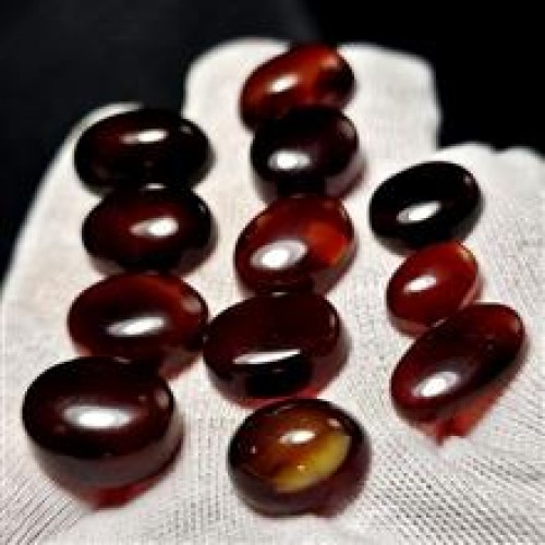 فروش پک 12 عددی نگین سنگ عقیق جگری معدنی کد G81262