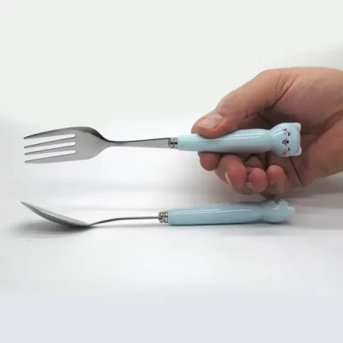 قاشق و چنگال فانتزی کودک طرح گربه کد 5811921