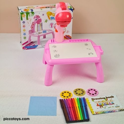 میز پروژکتور نقاشی طرح زرافه صورتی کد P/20221/SU