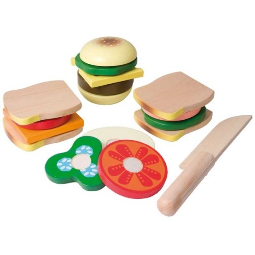 اسباب بازی ست فست فود چوبی 17 تکه MELISSA & DOUG کد 10513