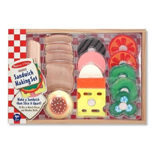 اسباب بازی ست فست فود چوبی 17 تکه MELISSA & DOUG کد 10513