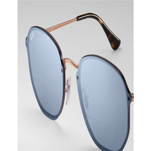 عینک آفتابی RayBan 3579N Blaze Hexagonal Flat Lens Violet Mirror - Image 3