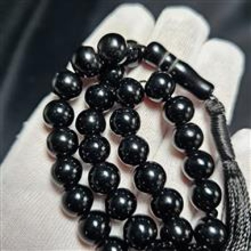 خرید تسبیح 33 دانه سنگ اونیکس سیاه وردسا