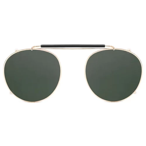 عینک مخصوص کامپیوتر آفتابی دی فرانکلین مدل D.franklin Classic Round Clip On Gold / G15 - Image 5