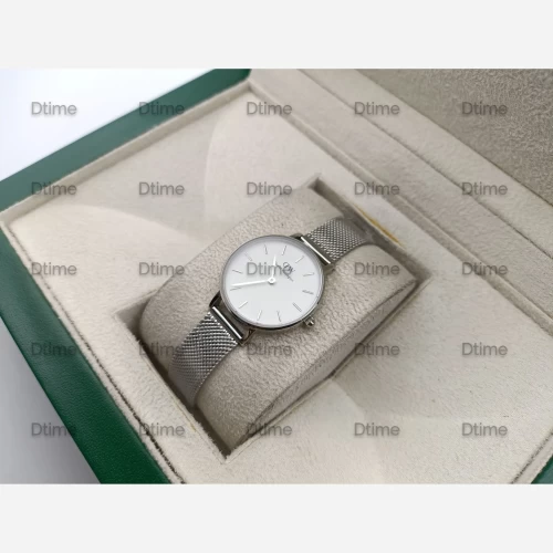 ساعت دنیل ولینگتون DW استیل صفحه سفید تک زنانه