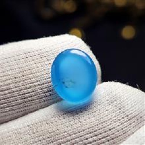 خرید نگین سنگ عقیق آبی آبدار معدنی کد وردسا