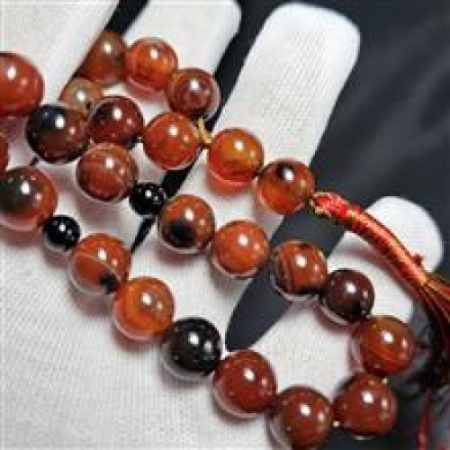 خرید تسبیح 33 دانه سنگ عقیق معدنی کد وردسا