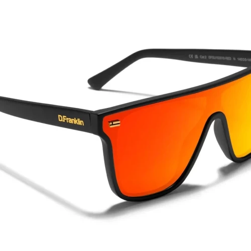 عینک آفتابی دی فرانکلین مدل D.franklin INFINITY / MATT BLACK - RED REVO - Image 5