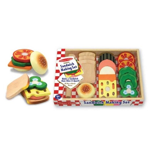 اسباب بازی ست فست فود چوبی 17 تکه MELISSA & DOUG کد 10513