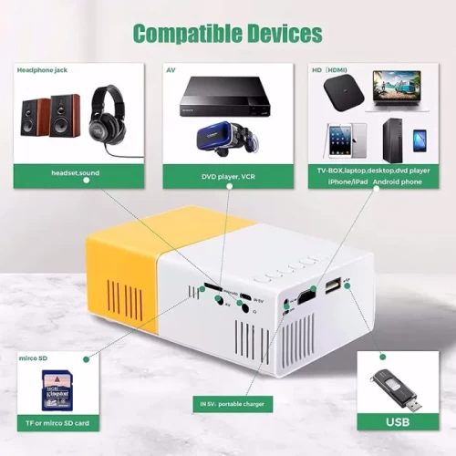 دستگاه پروژکتور LED PROJECTOR کد YG300