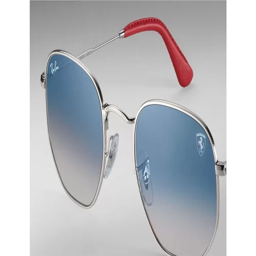 عینک آفتابی RayBan 3548NM Scuderia Ferrari Silver Light Blue Gradient - Image 3