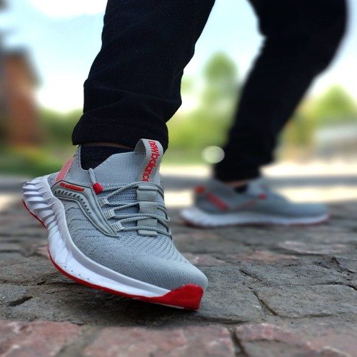 کفش اسپرت نیو رانینگ طوسی قرمز مدل 1063