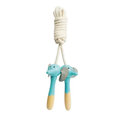 طناب بازی کودک با دسته چوبی طرح حیوانات کد BZ-12-B