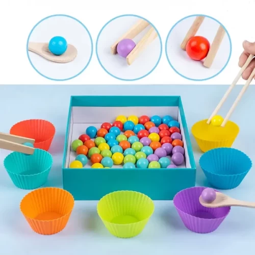 اسباب بازی مونته سوری جایگذاری اعداد با مهره های رنگی کد 6508566