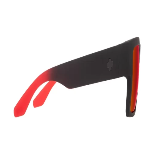 عینک آفتابی اسپای Spy Cyrus Soft Matte Black Red Fade Happy Gray Green W Red Flash - Image 3