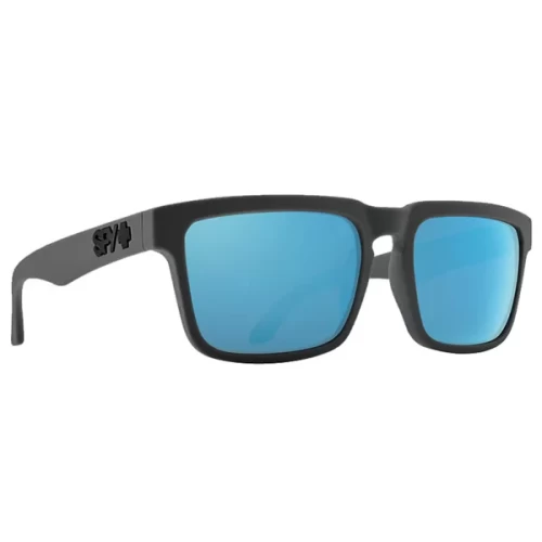 عینک آفتابی اسپای SPY Helm Soft Matte Dark Gray - HD Plus Gray Green Polar with Light Blue Mirror - Image 3