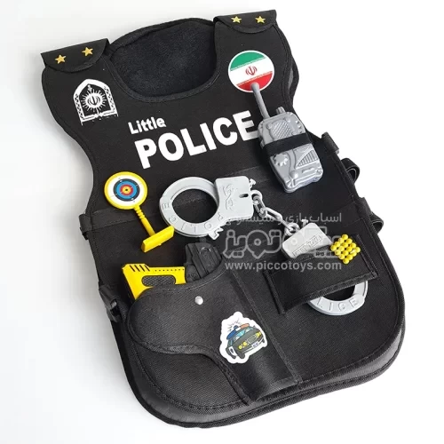 لباس مشاغل کودک جلیقه پلیس کودک با تفنگ زرد کد 4027740