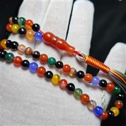 فروش تسبیح 101 دانه ام البنین عقیق معدنی کد